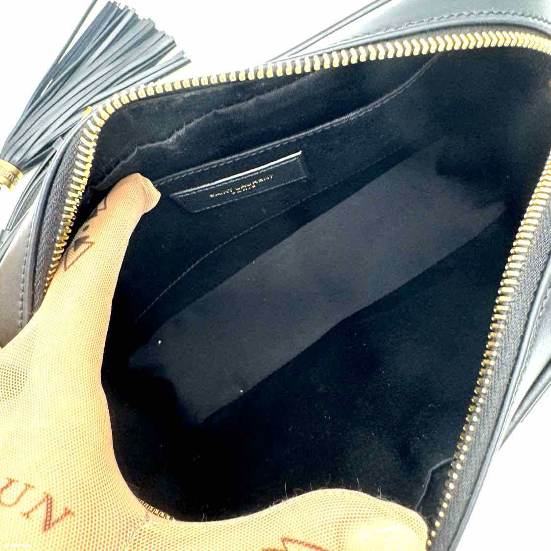 SAINT LAURENT Medium Quilted Leather Lou Camera Bag Bronze Hardware
