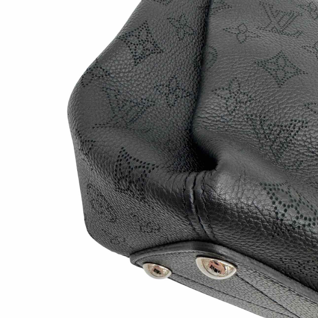LOUIS VUITTON Cowhide Mahina Babylone BB Black