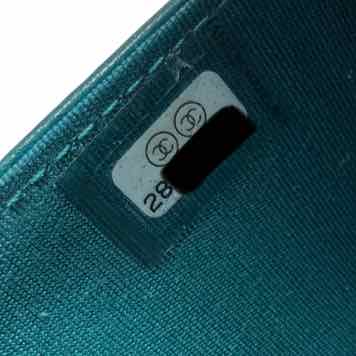 CHANEL Lambskin Quilted Boy Wallet On Chain Green (Pre-Owned)