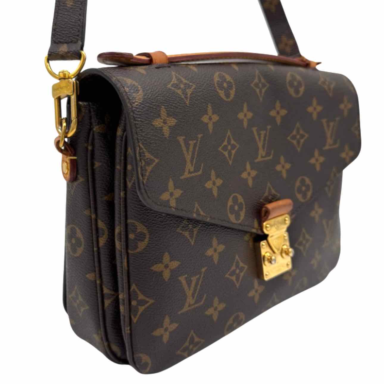 LOUIS VUITTON Monogram Canvas Pochette Metis Brown Crossbody