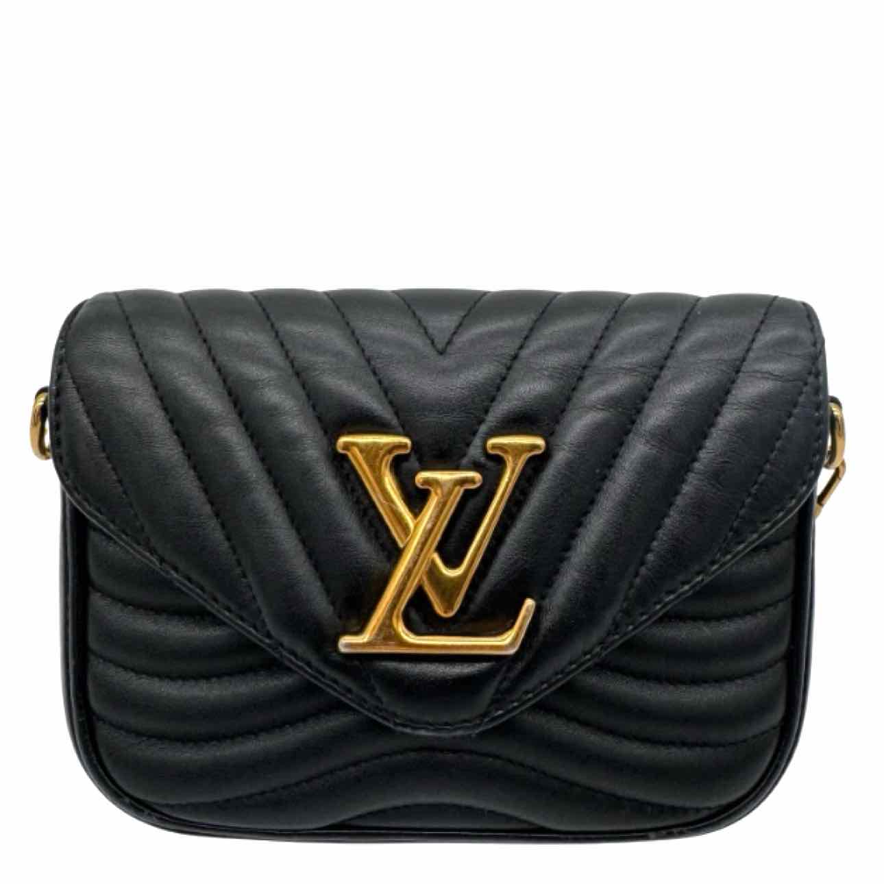 LOUIS VUITTON Calfskin New Wave Multi Pochette Black