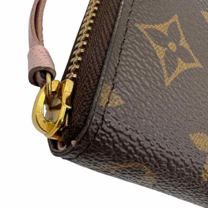 LOUIS VUITTON Monogram Canvas Clemence Wallet Rose Ballerine (Pre-Owned)