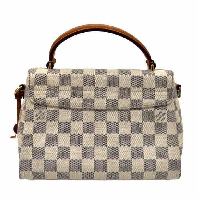 LOUIS VUITTON Damier Azur Canvas Croisette Bag White (Pre-Owned)