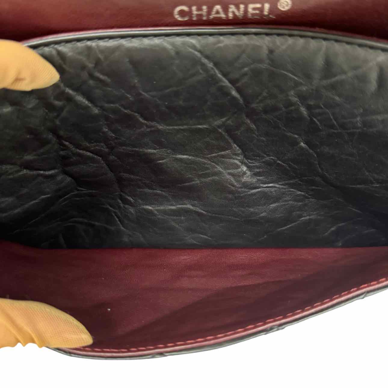 CHANEL Aged Calfskin Quilted 2.55 Reissue 227 Double Flap Black