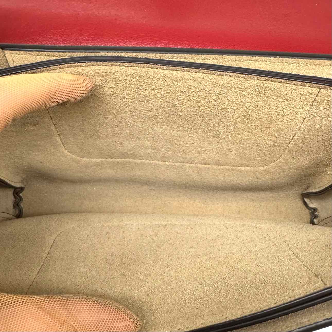 CHLOE Suede Calfskin Small Faye Crossbody Red