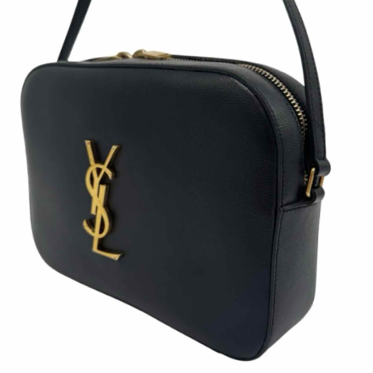 SAINT LAURENT Grain De Poudre Small Camera Bag Black