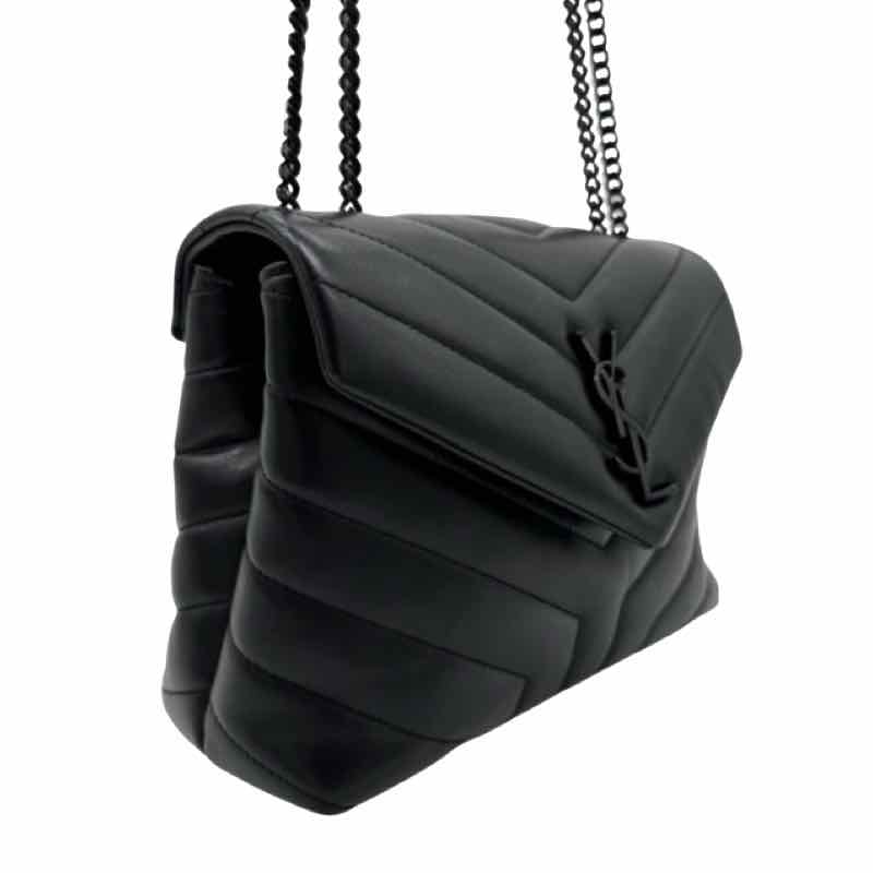 SAINT LAURENT Calfskin Loulou Small Black (Pre-Owned)