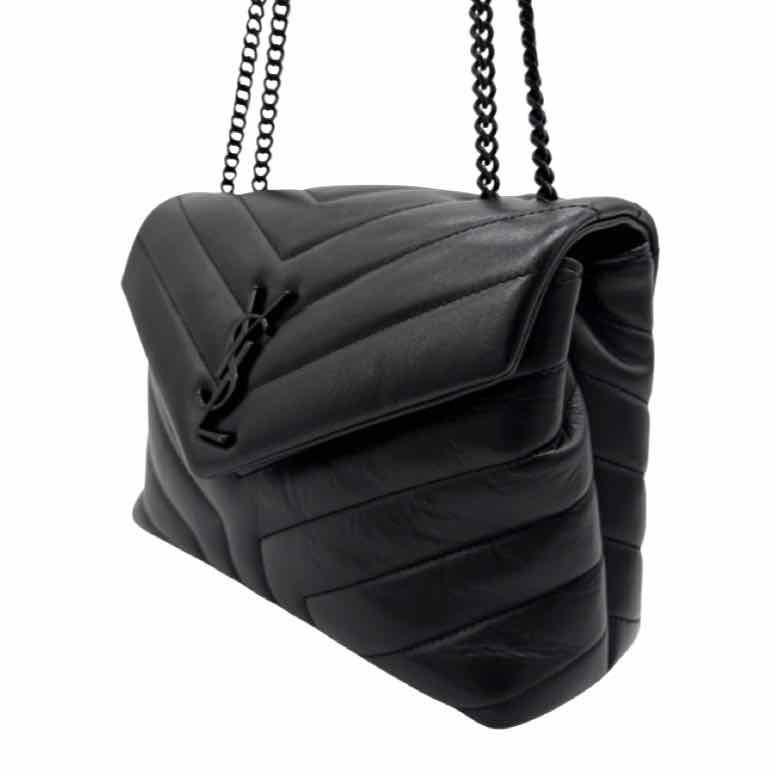 SAINT LAURENT Calfskin Loulou Small Black (Pre-Owned)