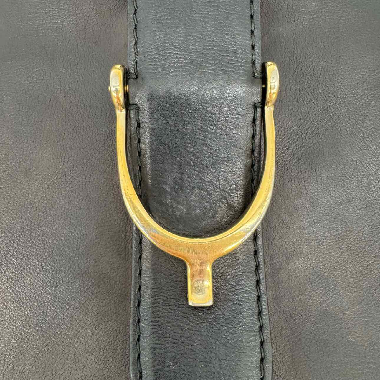 GUCCI Calfskin Stirrup Top Handle Bag Black (Pre-Ordered)