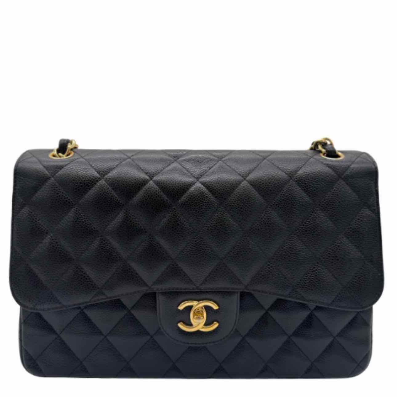 CHANEL Quilted Caviar Classic Double Flap Jumbo