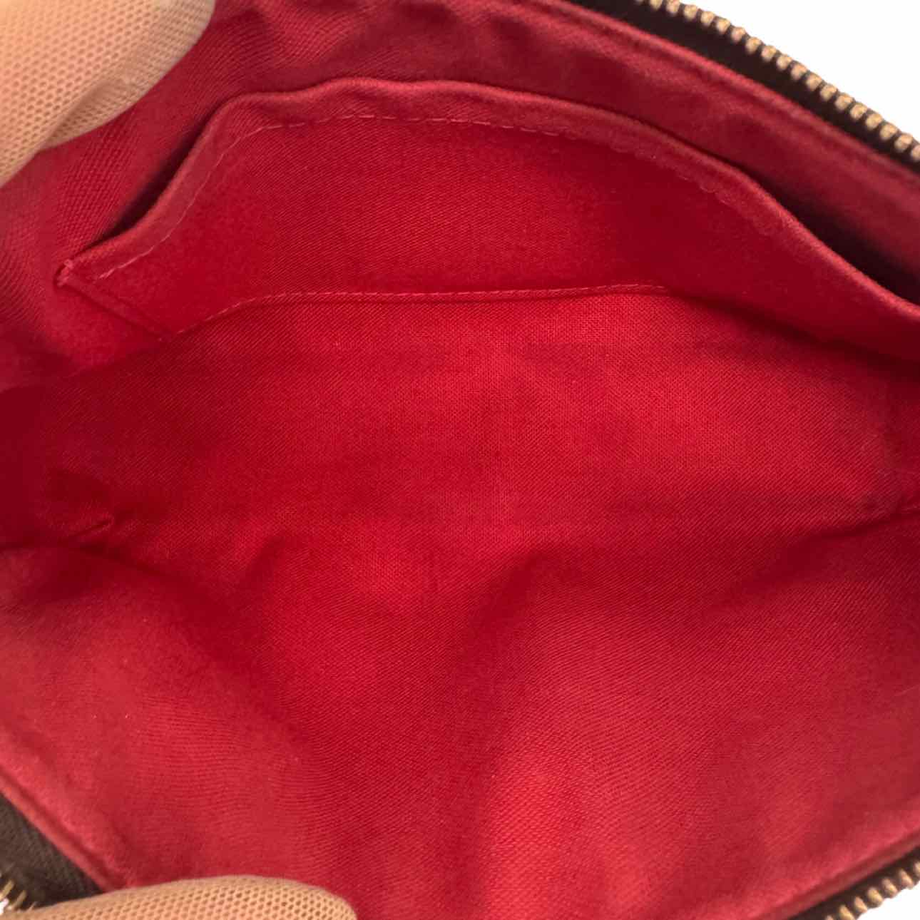 LOUIS VUITTON Damier Ebene Canvas Pochette Accessoires Brown