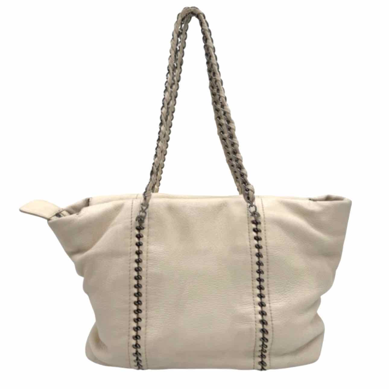 CHANEL Calfskin Medium Luxe Ligne Beige Tote Bag