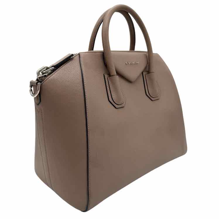 GIVENCHY Grained Goatskin Medium Top Handle Antigona Handbag Beige (Pre-Owned)
