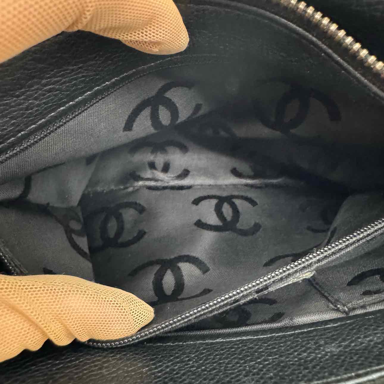 CHANEL Diamond Stitch Surpique Bag Black
