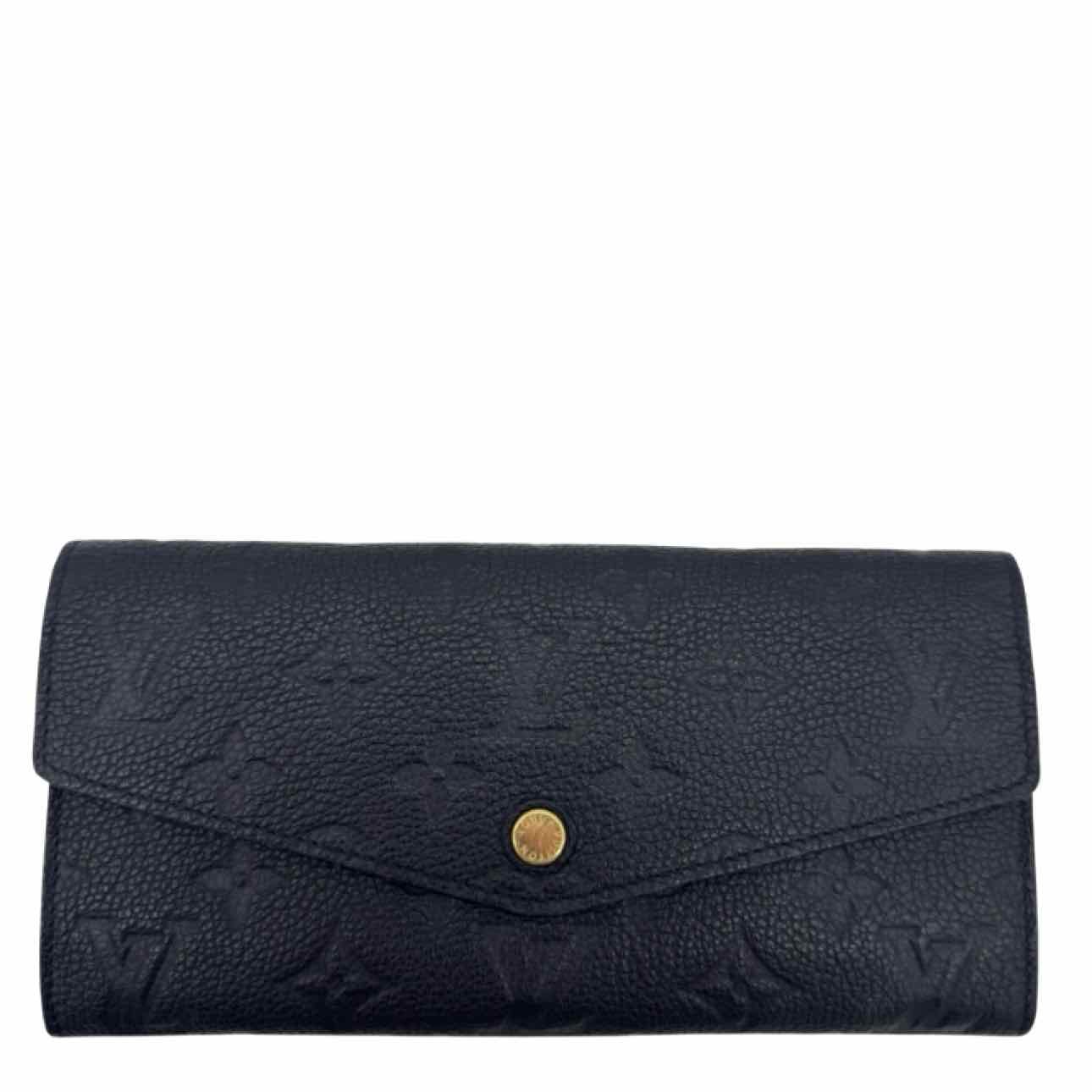 LOUIS VUITTON Empreinte Leather Sarah Wallet Navy