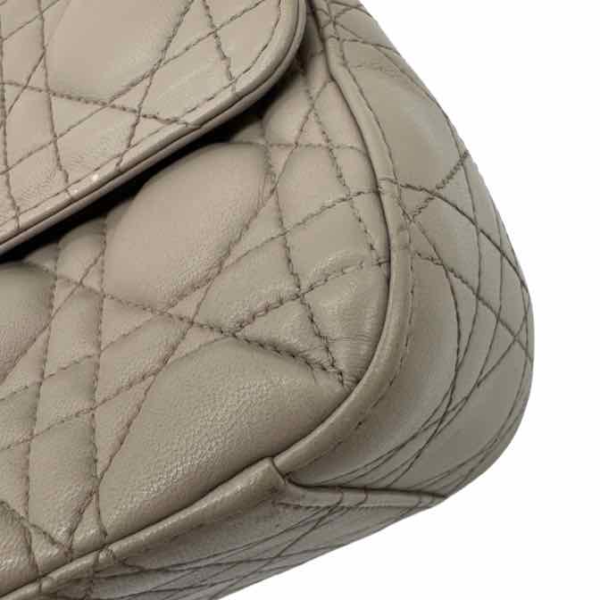 DIOR Cannage Lambskin Large Miss Dior Flap Grey (Pre-Owned)