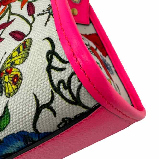 GUCCI Canvas Flora Medium Tote Ivory (Pre-Owned)