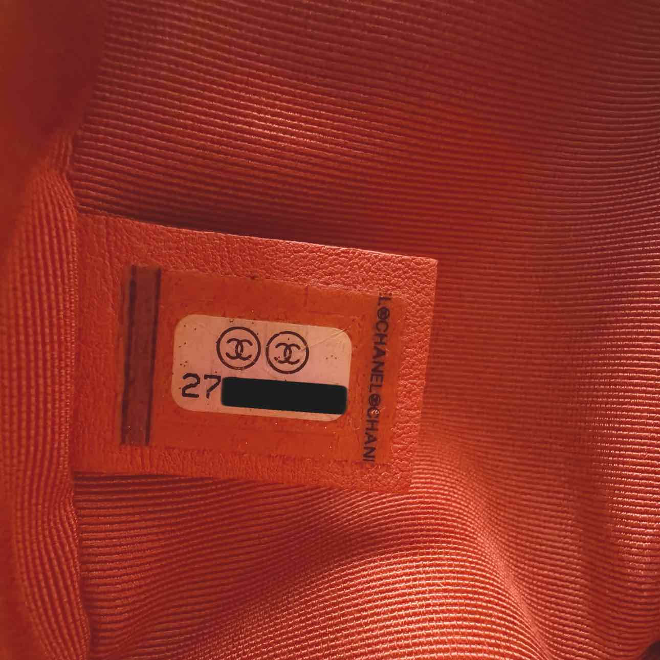 CHANEL Quilted Calfskin Medium Boy Bag Coral