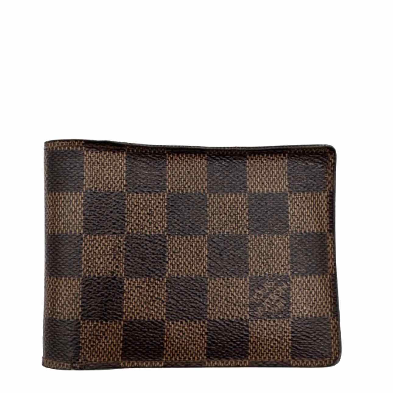LOUIS VUITTON Damier Ebene Multiple Wallet Brown
