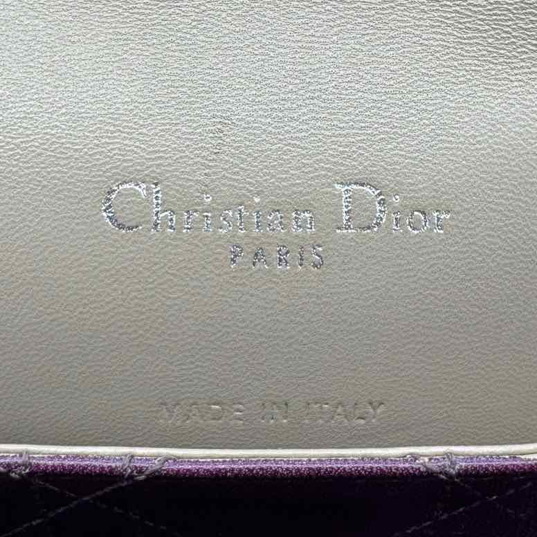 DIOR Cannage Lambskin Large Miss Dior Flap Grey (Pre-Owned)