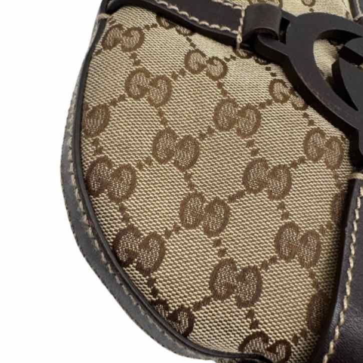 GUCCI Canvas Royal Hobo Bag Brown (Pre-Owned)