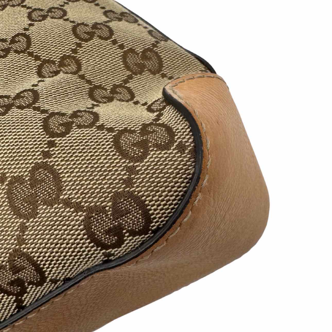 Gucci GG Monogram Marrakech Hobo Bag Brown