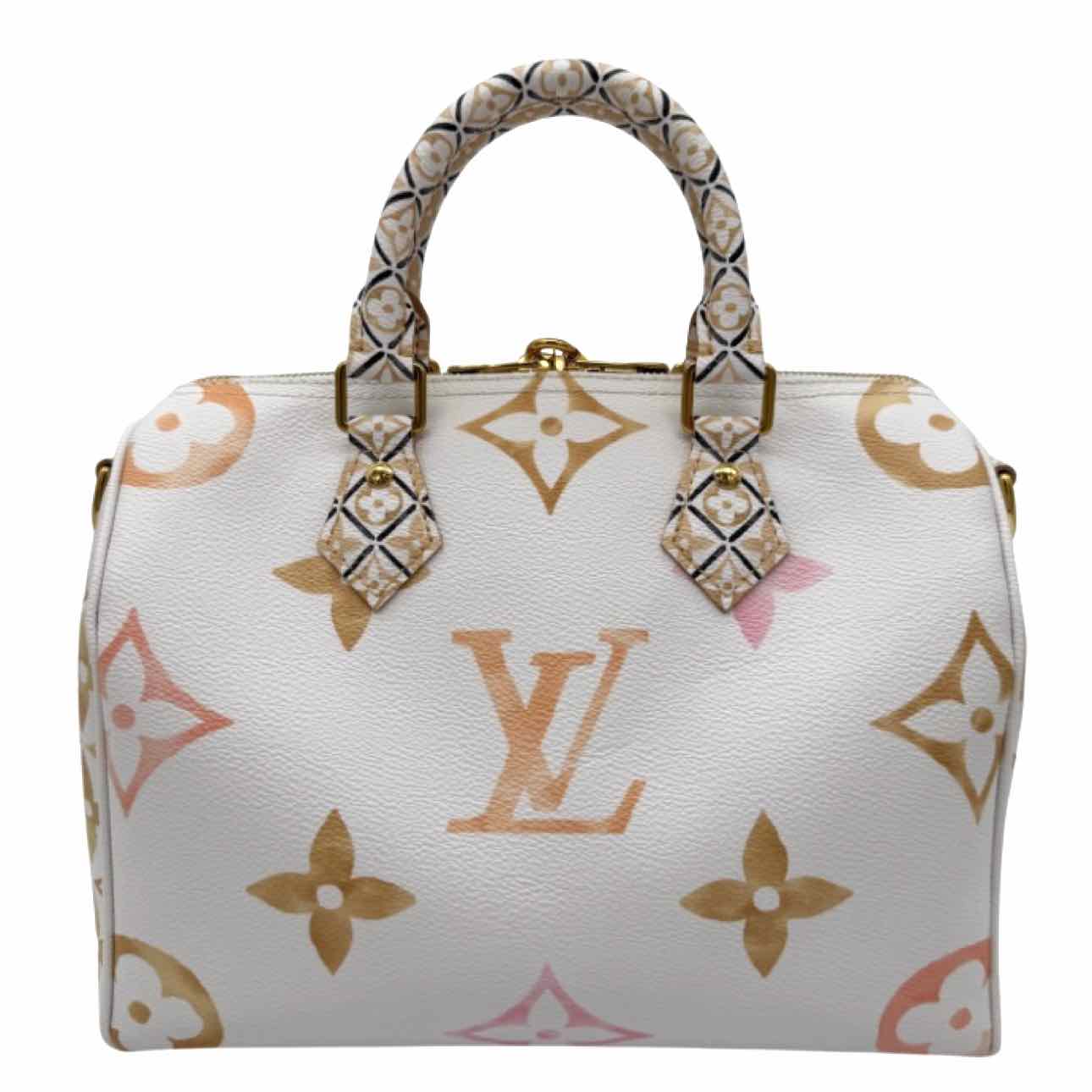LOUIS VUITTON Monogram Giant By The Pool 2.0 Speedy Bandouliere 25 Beige
