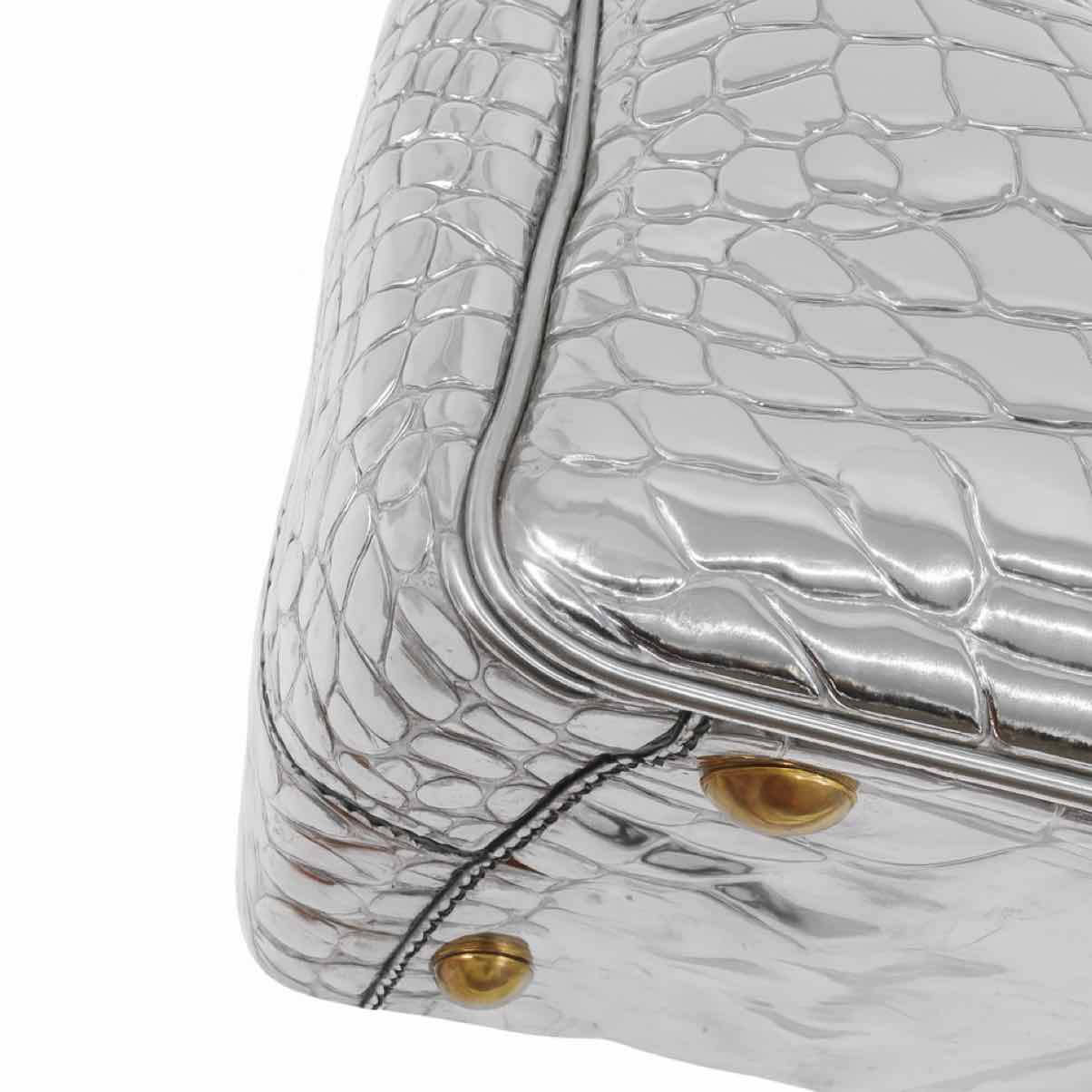 SAINT LAURENT Patent Leather Rive Gauche Raspail Tote (Pre-Owned)