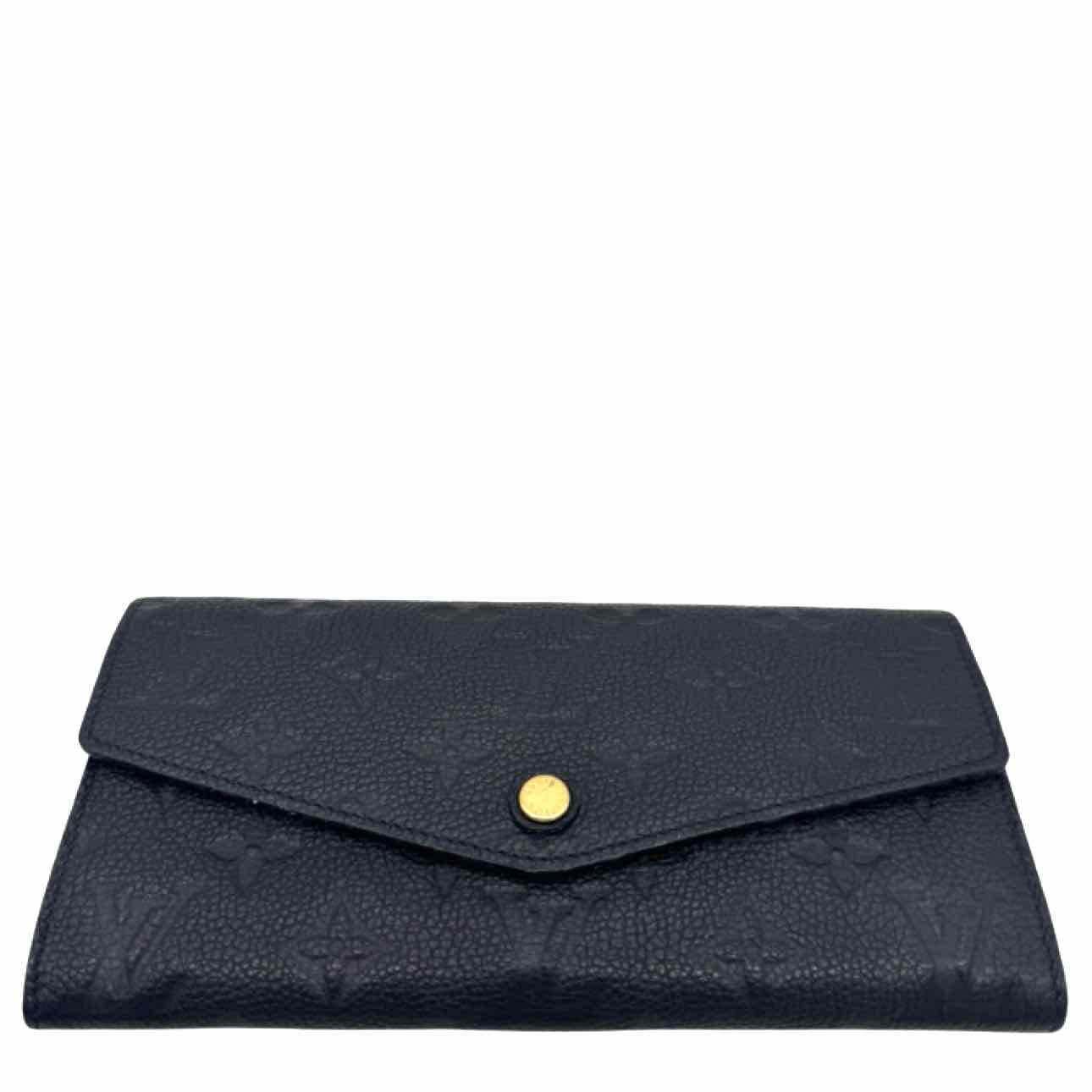 LOUIS VUITTON Empreinte Leather Sarah Wallet Navy