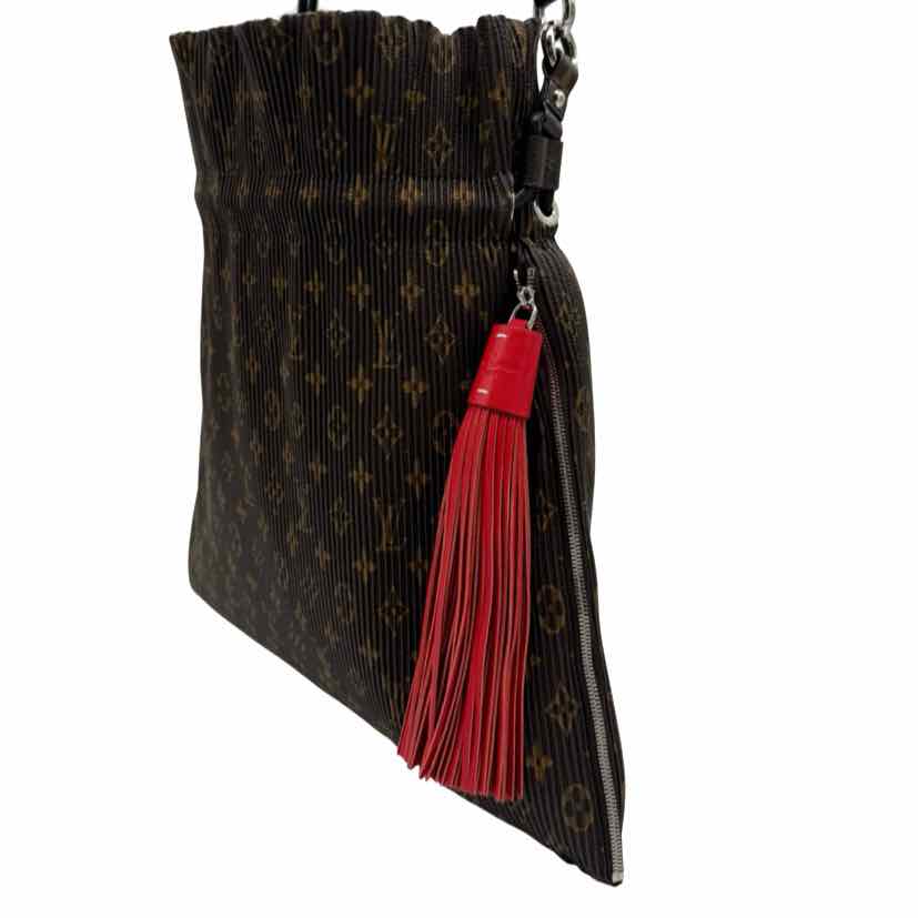LOUIS VUITTON Monogram Canvas Pleated Explorer Bag (Pre-Owned)