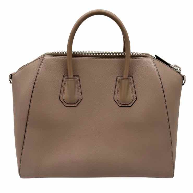 GIVENCHY Grained Goatskin Medium Top Handle Antigona Handbag Beige (Pre-Owned)