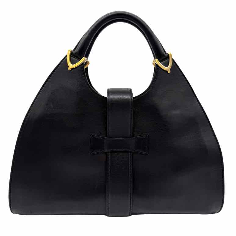 GUCCI Calfskin Stirrup Top Handle Bag Black (Pre-Ordered)