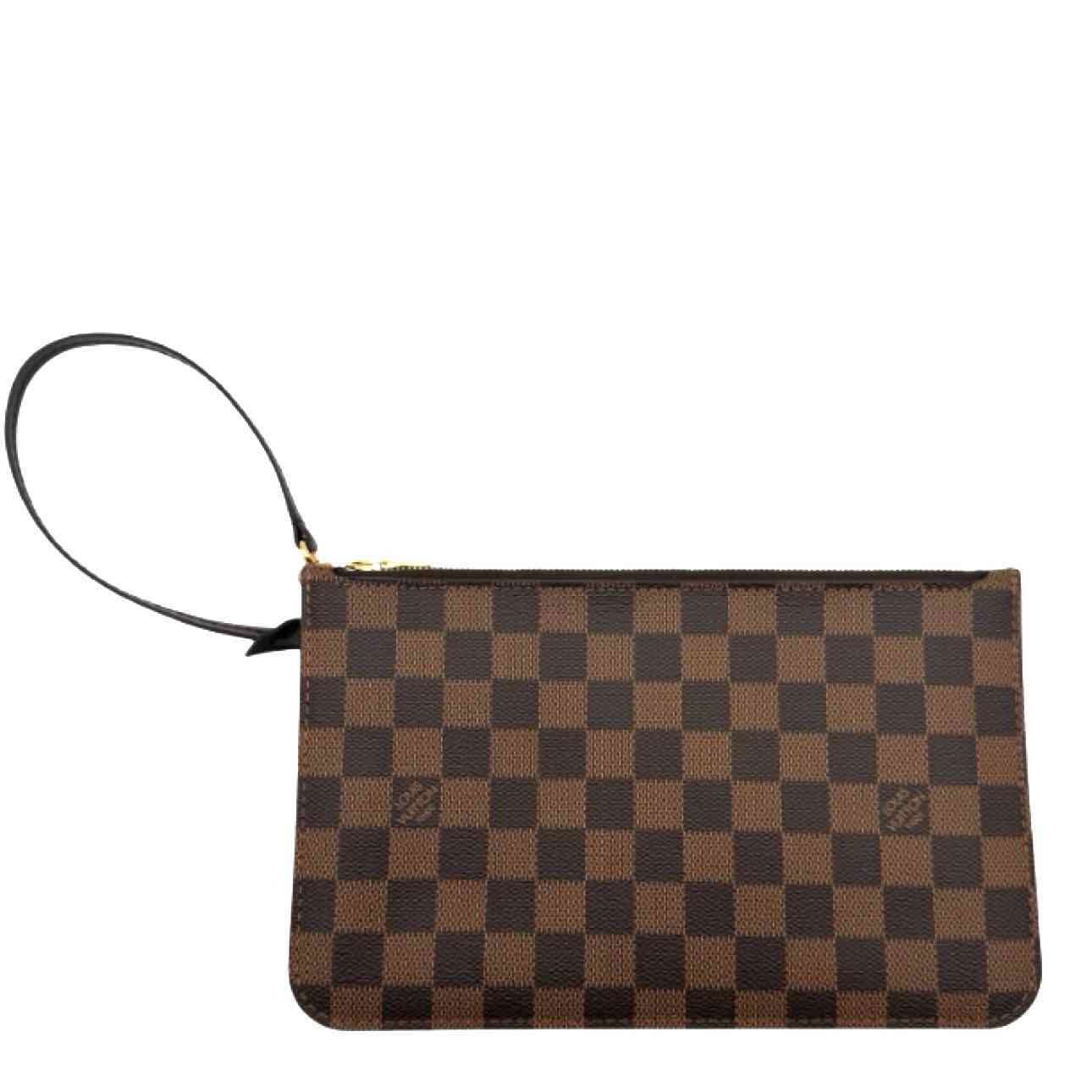 LOUIS VUITTON Damier Ebene Neverfull Pochette Brown