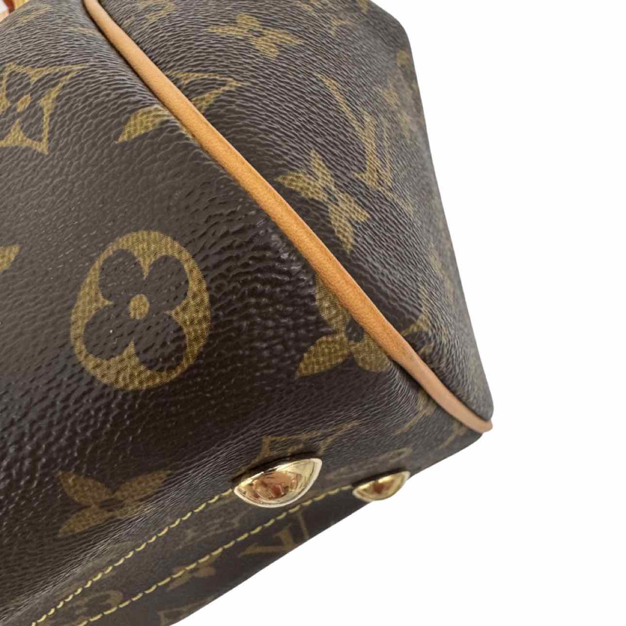 LOUIS VUITTON Monogram Canvas Tivoli PM Tote Bag Brown