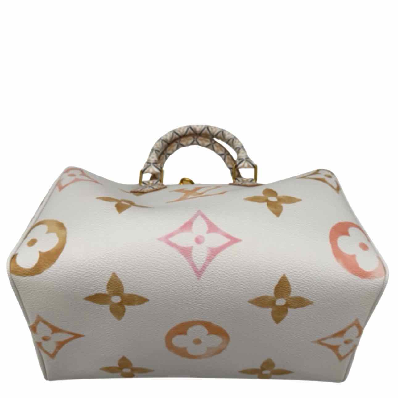 LOUIS VUITTON Monogram Giant By The Pool 2.0 Speedy Bandouliere 25 Beige