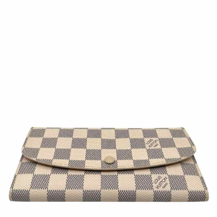 LOUIS VUITTON Damier Azur Emilie Wallet White (Pre-Owned)