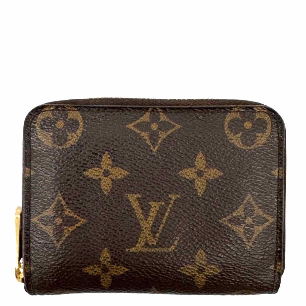 LOUIS VUITTON Monogram Canvas Zippy Coin Purse Wallet Brown