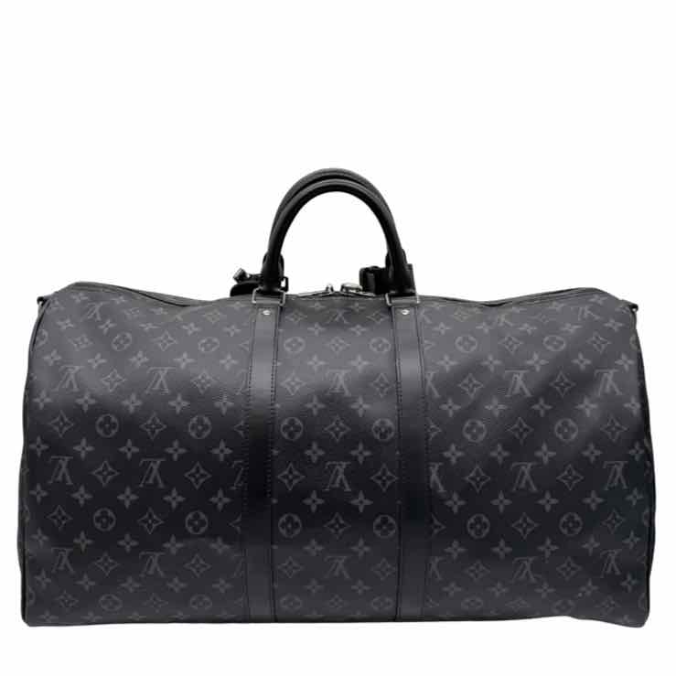 LOUIS VUITTON Monogram Canvas Eclipse Keepall Bandouliere 55 Duffle (Pre-Owned)