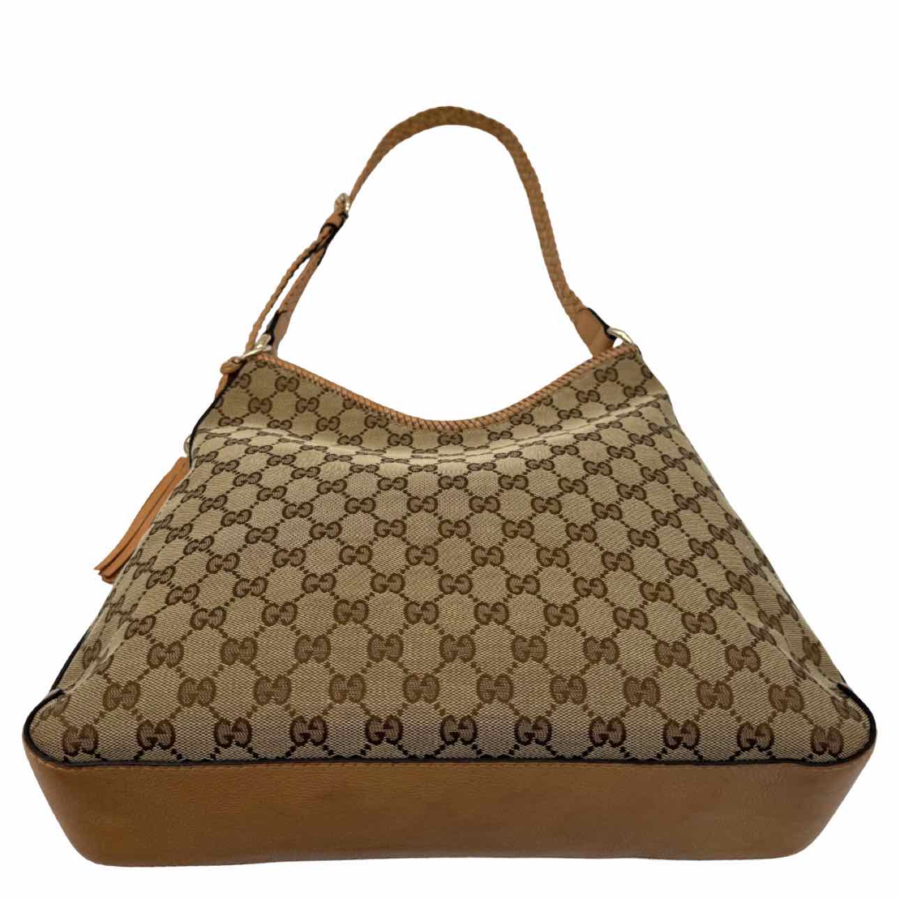 Gucci GG Monogram Marrakech Hobo Bag Brown