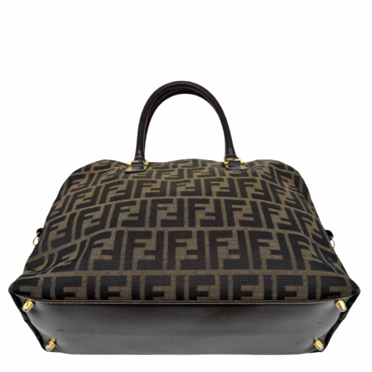 FENDI Zucca FF Top Hadle Tote Bag Brown