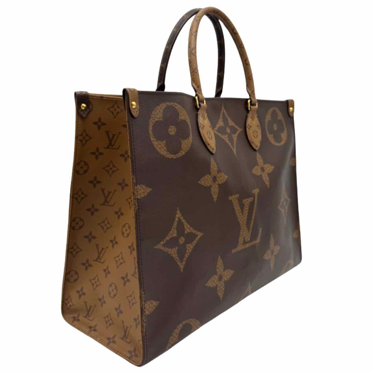 LOUIS VUITTON Monogram Giant Canvas OnTheGo GM Tote Brown