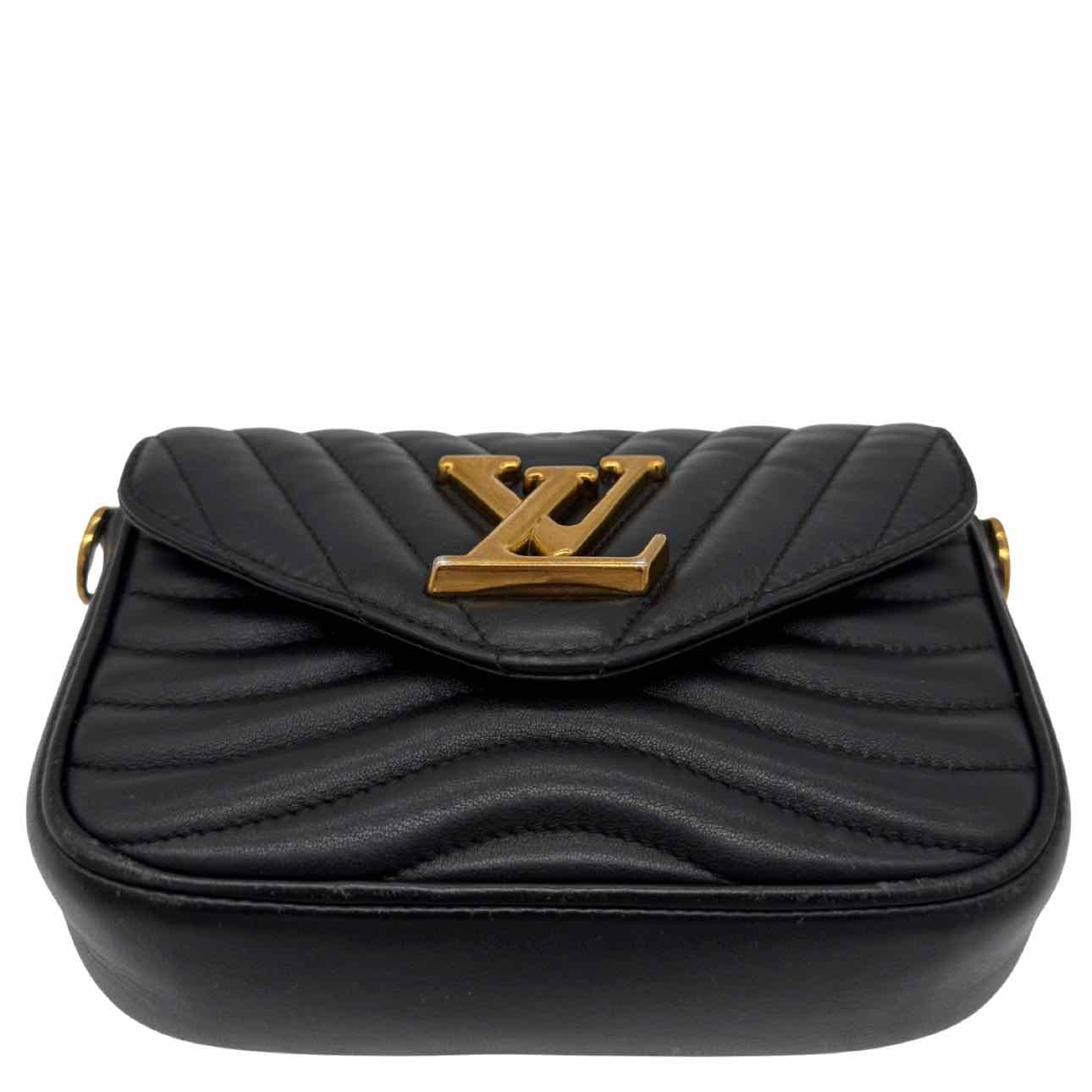 LOUIS VUITTON Calfskin New Wave Multi Pochette Black