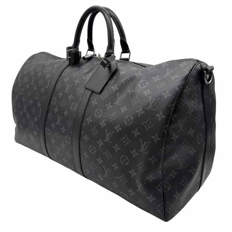LOUIS VUITTON Monogram Canvas Eclipse Keepall Bandouliere 55 Duffle (Pre-Owned)