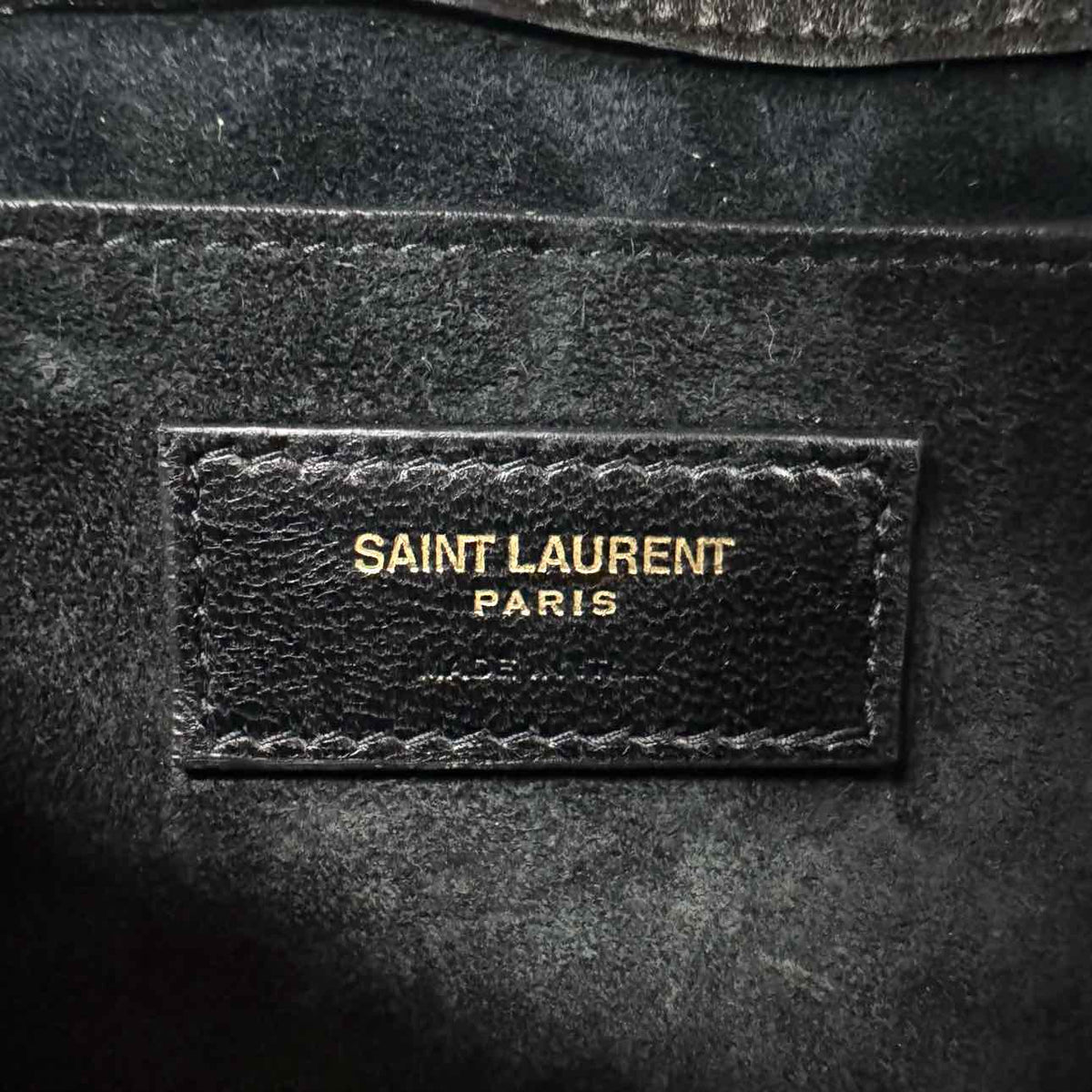 SAINT LAURENT Quilted Lambskin Diamond Sac Le 5 À 7 Sac Shoulder Bag Black