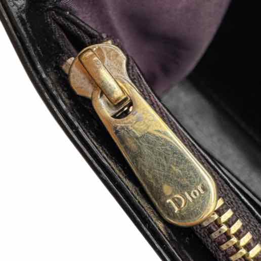 DIOR Patent Cannage Calfskin Lady Dior Rendezvous Wallet On Chain (Pre-Owned)