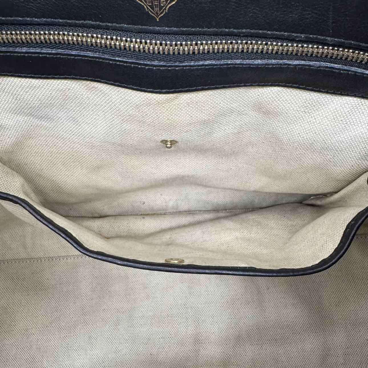 GUCCI Calfskin Stirrup Top Handle Bag Black (Pre-Ordered)