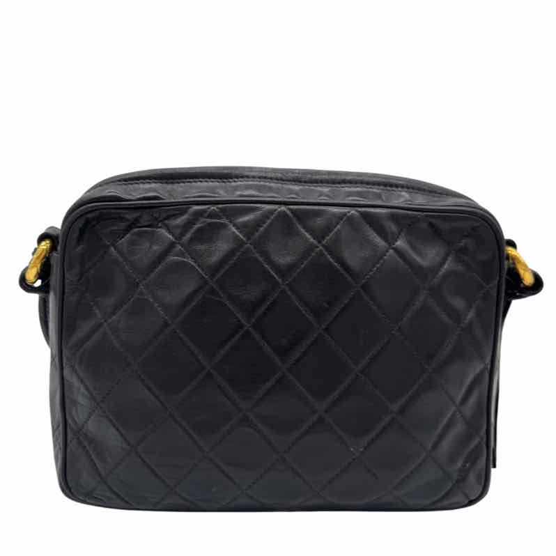 CHANEL Vintage Diamond Stitch Camera Bag Black (Pre-Owned)