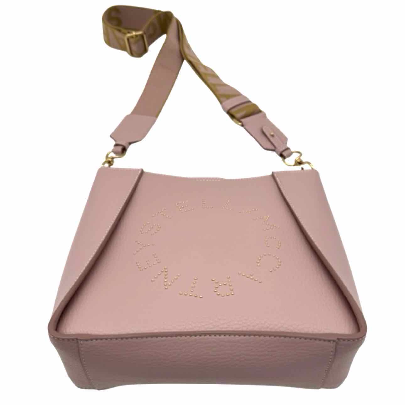 STELLA MCCARTNEY Vegan Leather Stella Logo Crossbody Bag Pink
