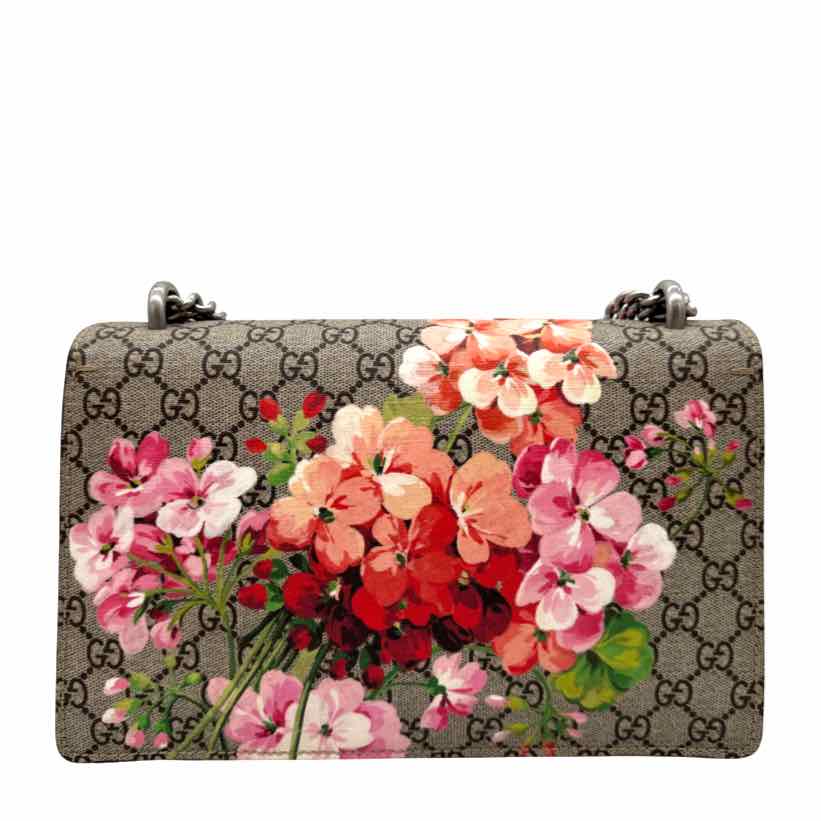 GUCCI Supreme Monogram Blooms Dionysus Shoulder Bag (Pre-Owned)