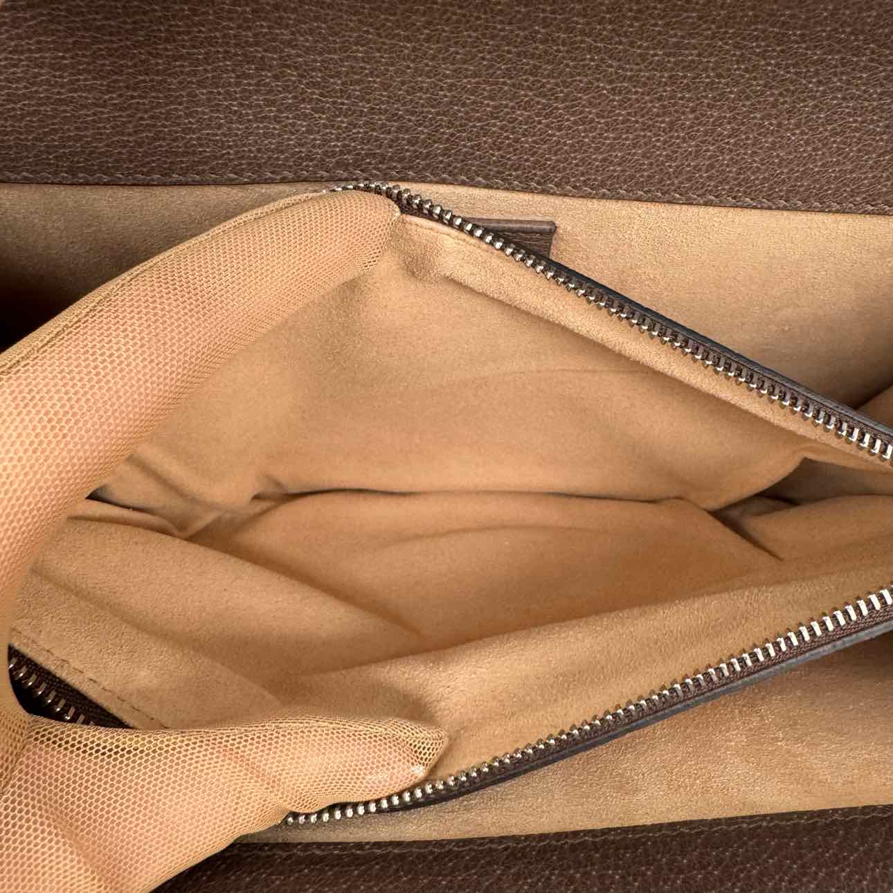 GUCCI Supreme Monogram Textured Dollar Top Handle Dionysus Bag Brown (Pre-Owned)